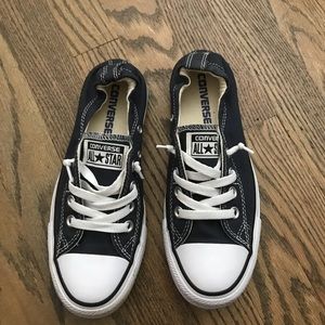 Navy blue converse shoes